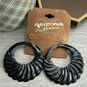 Black Statement Round Earrings